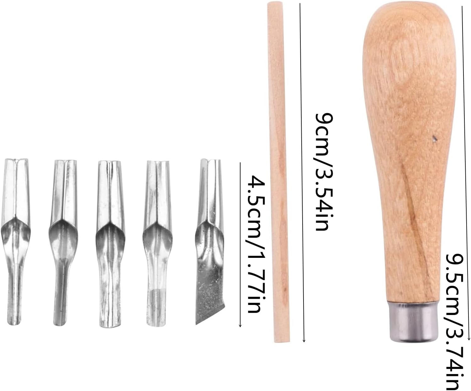 Rubber Stamp Carving Tools Block Cutting Rubber Carving Tools with 5 Blade Wood Handle Printmaking Carving Tools Set for DIY Art Craft Carpentry Beginners Amateur