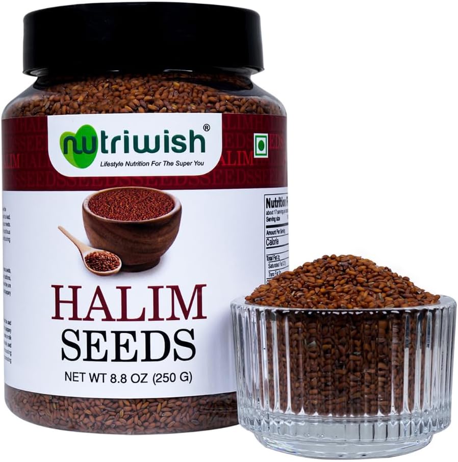 Halim Seed Pure & Natural Garden Cress Safe & Beneficial Aliv Seed Halim Aliv Garden Cress Seeds for Eating No Additives High Protein Snack 250 gm