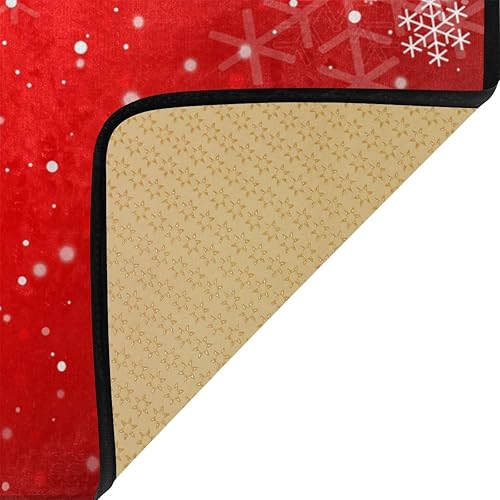 Miniatura 3 de Blueangle Tapete de cocina antifatiga rojo de estilo navideño, tapete decorativo, impermeable, antideslizante, para uso en interiores y exteriores,