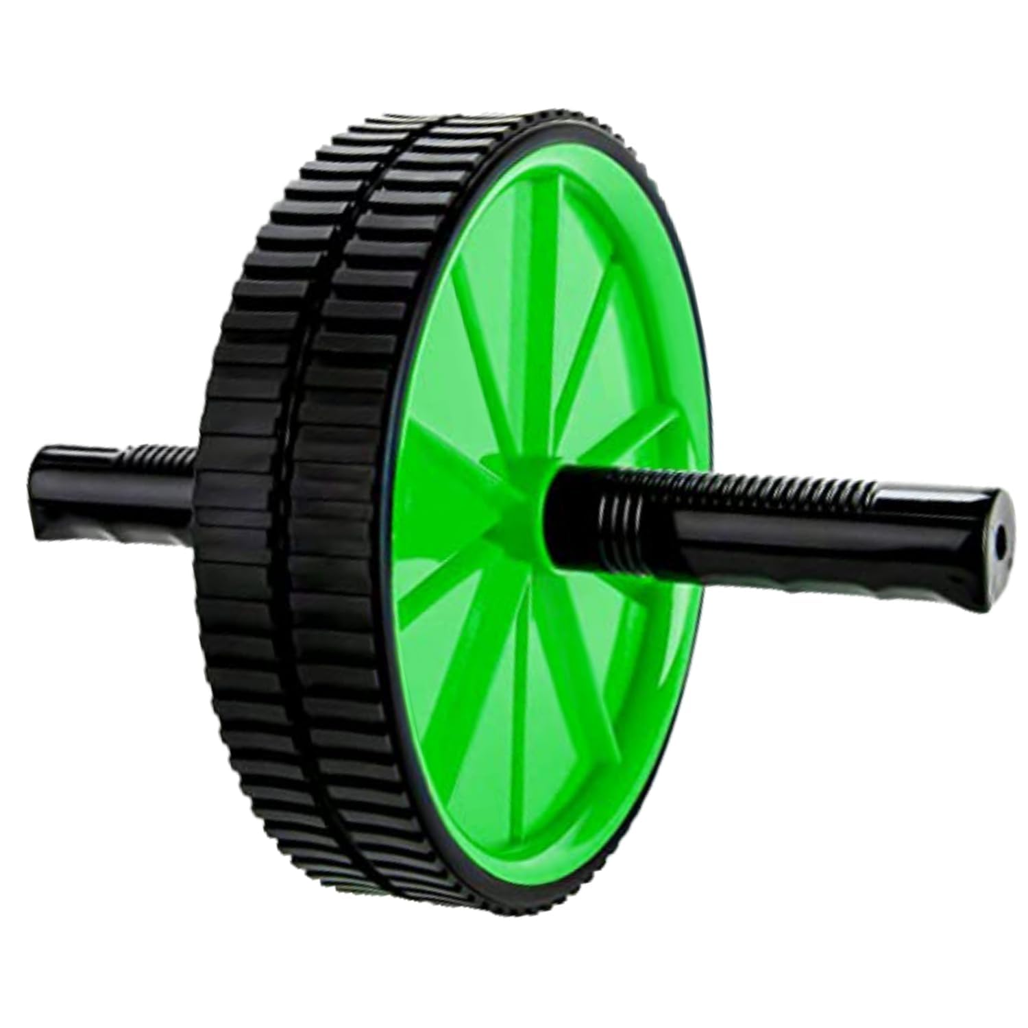 Strauss Double Wheel Ab & Exercise Roller | Anti-Skid Wheel Base, Non-Slip PVC Handles | Ideal for Home, Gym Workout for Abs, Tummy, (Green)-image-46