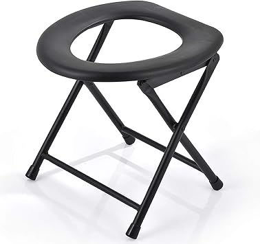 Portable Camping Toilet Chair - Steam Seat Folding Bedside Commode - Lightweight Foldable Outdoor Potty for Adults,Stool