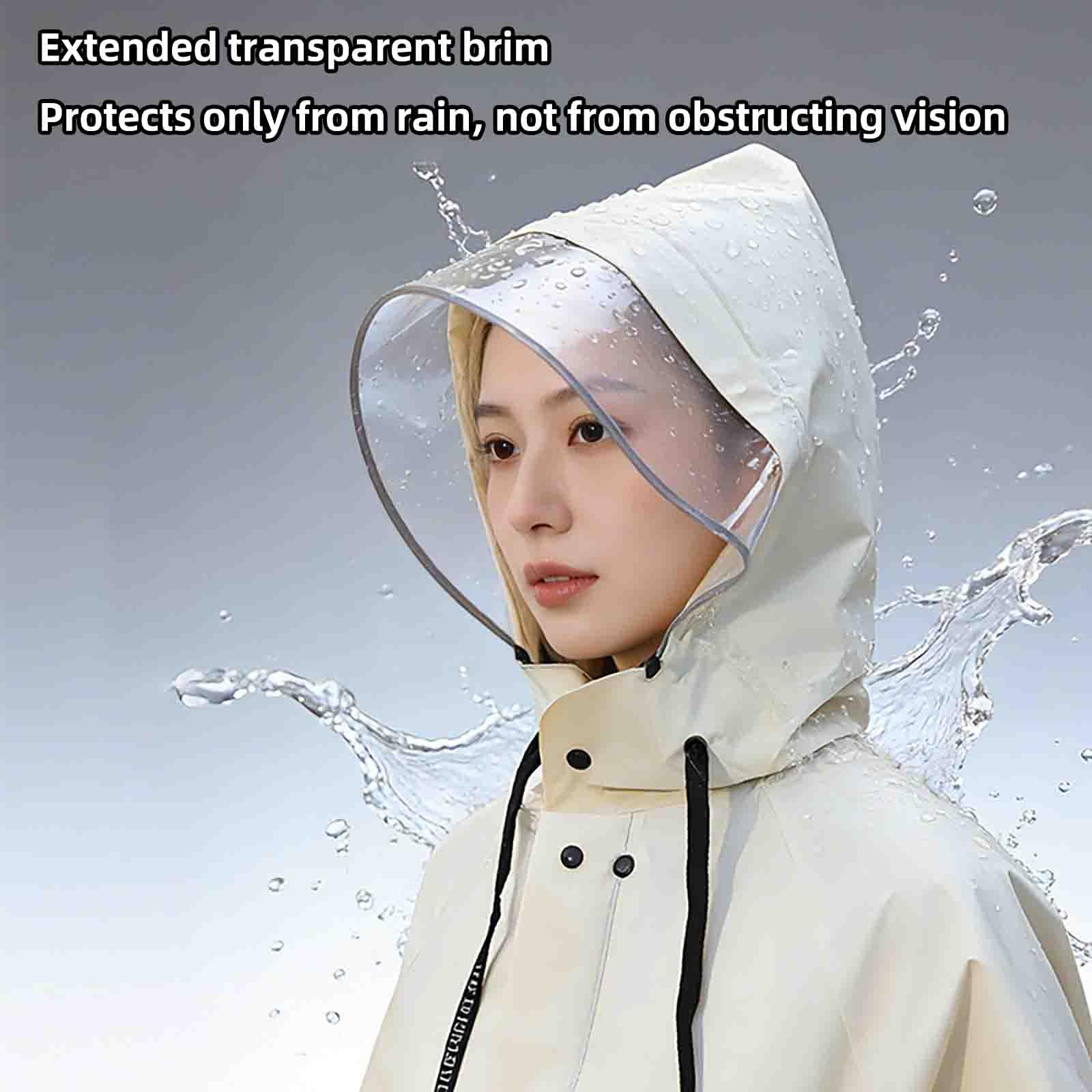 JUSHZ Giacche impermeabili poncho antipioggia mantella mantellina pioggia | Impermeabile adulto bici uomo trekking donna Spesso Lungo Viaggio Escursionismo Portatile
