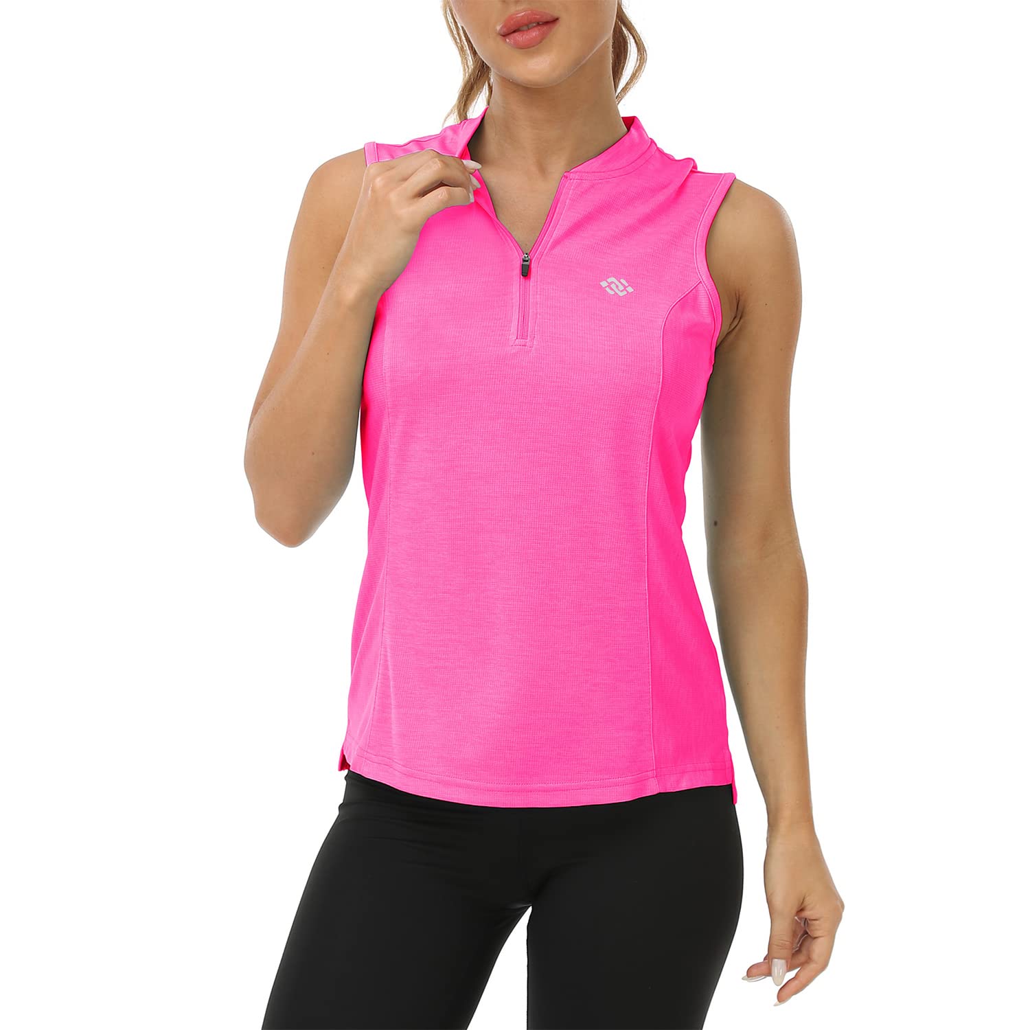 MoFiz Top Femme sans Manches Débardeur Sport T Shirt Respirant avec Fermeture éclair