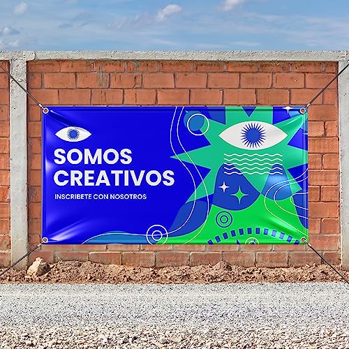 Miniatura 7 de Pancarta Personalizada Para Publicidad Exterior Con 21 Medidas - Lona Personalizada Con Foto, Logo, Texto - Ideal Para Comunion, Bodas, Bautizos, Cumpleaños - Banderas,Cartel Con Fotos 100x70cm