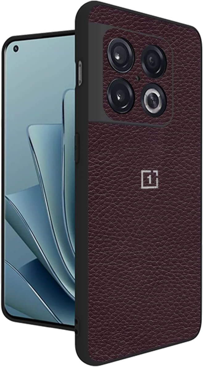 Riggear Sleek OnePlus 10 Pro Back Cover Case (TPU+PC | Red Carbon Fiber)
