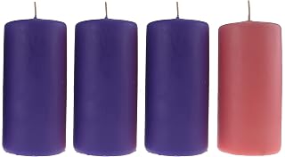 Advent waxes Ø 7 cm h. 15 cm - 4 Pieces