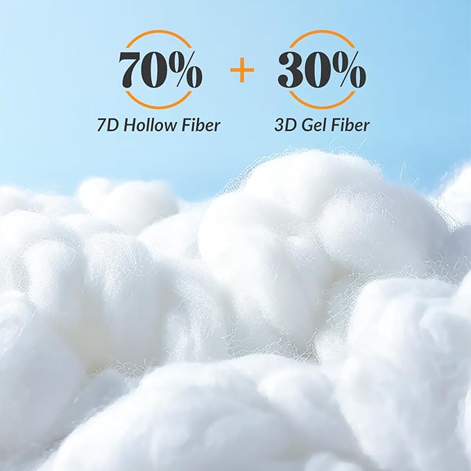 Set 2 Almohadas Estándar 20 x 26 Pulgadas Relleno Alternativo a Pluma miniatura 4