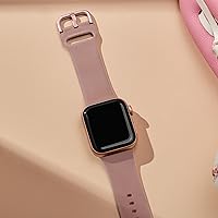 Vista 82 de Correa deportiva de silicona suave compatible con cierre clásico compatible con correas de Apple Watch de 49, 45, 44, 42, 41, 40 y 38 mm para iWatch