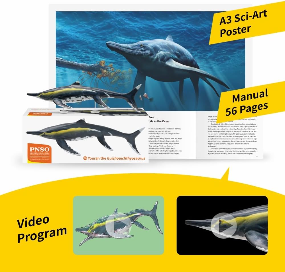 PNSO Prehistoric Dinosaur Models:90 Youran The Guizhouichthyosaurus