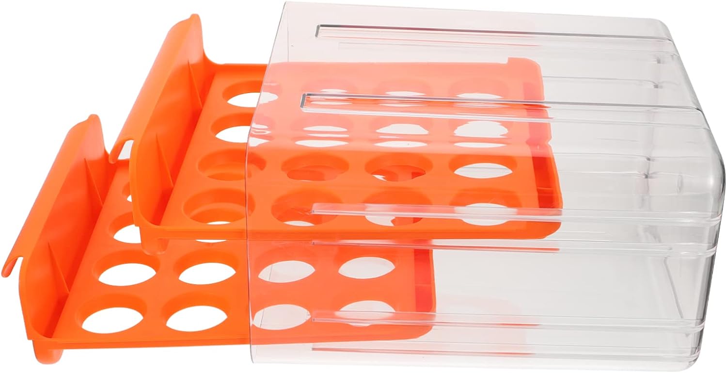 Artibetter 1piece Egg Carton for Fridge Reusable Drawer Egg Organizer Slots Storage Clean and Tidy Suitable for Kitchen