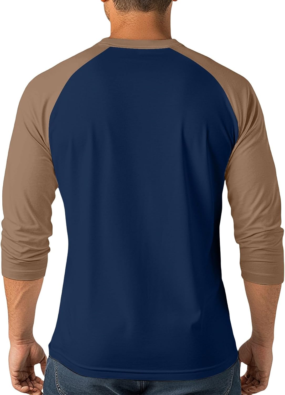 WENKOMG1 Men's Three Quarter Sleeve Baseball Tee Shirt Casual Basic Active T Shirts, S-3XL