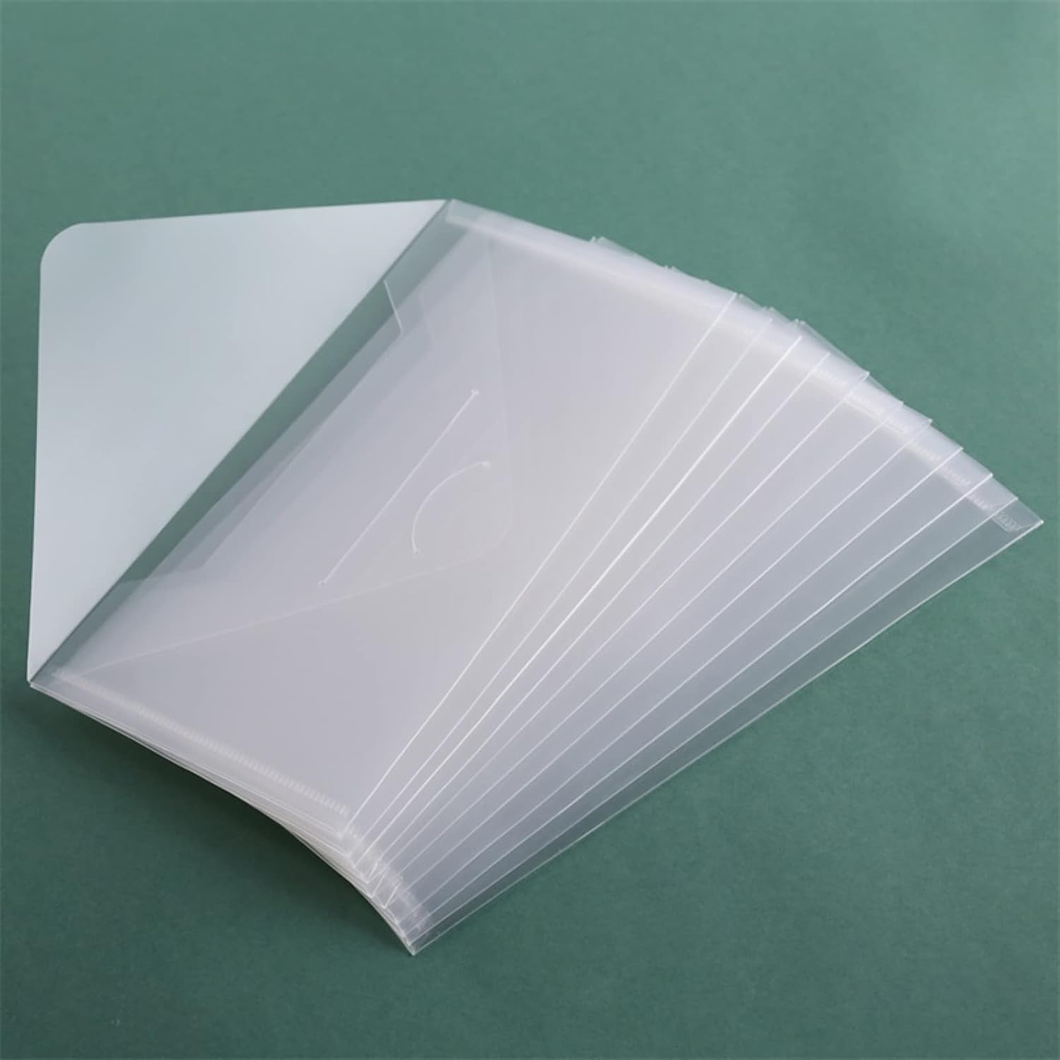 10 PCS 4.5''x9.5'' Clear Storage Envelopes Pockets Resealable Plastic Bags for Cutting Dies Stencil Album Stamp Crafts DIY Scrapbooking Paper Craft Cards Storage Clear Envelope - Image 6
