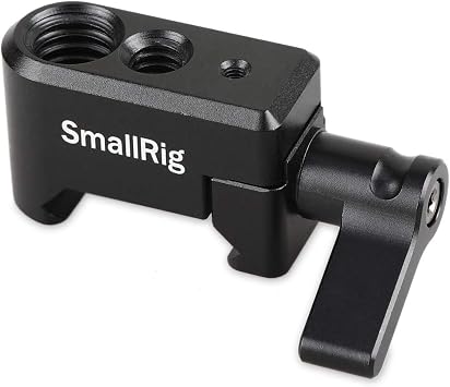 SmallRig NATO Clamp, Quick Release Clamp with 1/4" 3/8" M2.5 Thread for Cold Shoe Monitor Support Camera Cage - 1973