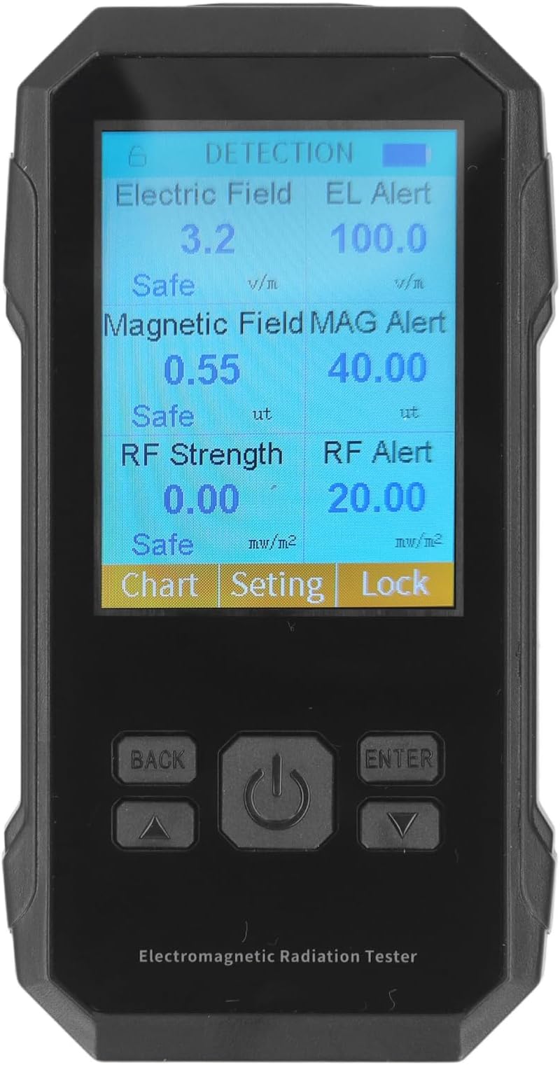 Cryfokt Emf Meter, Detector, Electromagnetic Radiation Detector With Portable Design Rf Spectrum Analyzer For Kitchen, High Voltage Areas, Home, Office, Factory, Outdoor