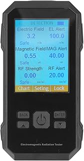FTVOGUE Electro Magnetic Flowmeters Field Radiation Detector Radio Frequency Tester for Cell Towers Nuclear Power Station (Black)