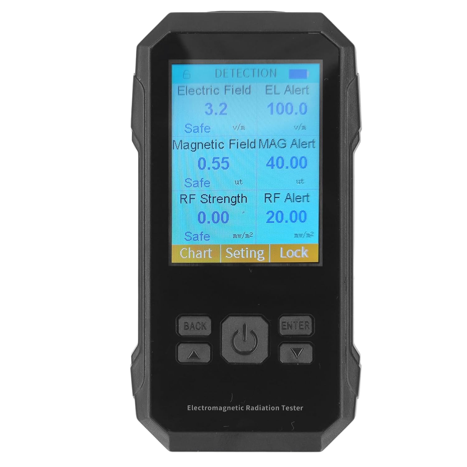 Cryfokt EMF Meter, EMF Detector, Electromagnetic Radiation Detector with Portable Design Rf Detector Spectrum Analyzer for Kitchen, High Voltage Areas, Home, Office, Factory, Outdoor