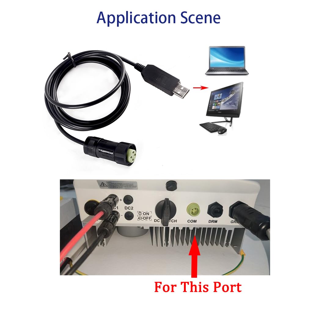USB RS485 Converter Cable for Solis Ginlong Inverter Exceedconn EC04681-2023-BF Pin Adapter RS-485 Port FT232RNL Chip Industrial Interface Solar PV Inverter Mppt Serial Communication Firmware Upgrade