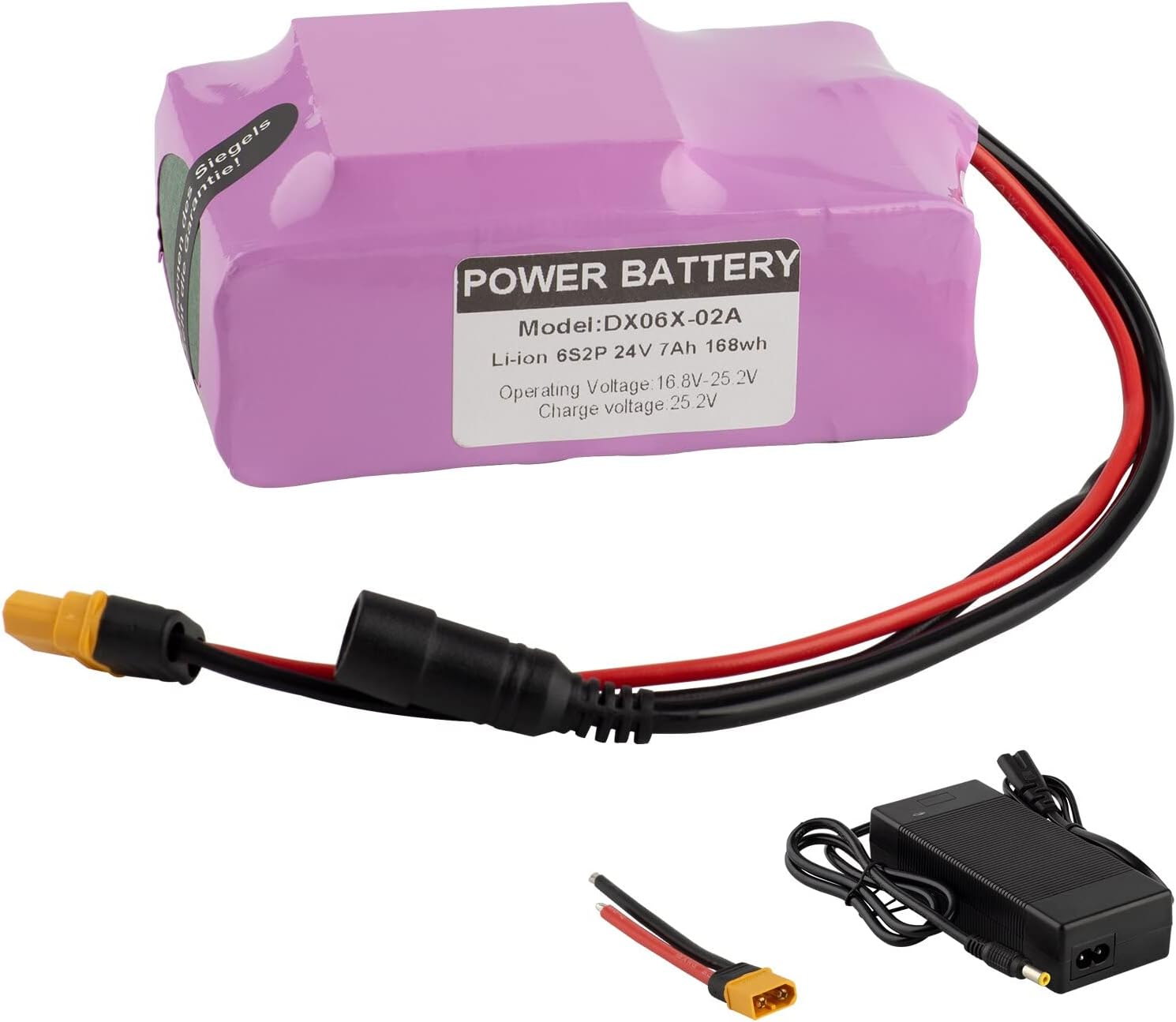 Full voltage is 25.2V, not 29.4V) Ebike Battery 24V 7Ah Li-ion Battery