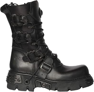 New Rock Newrock M.391 S.18 Black Metallic Reactor Punk Goth Biker ...
