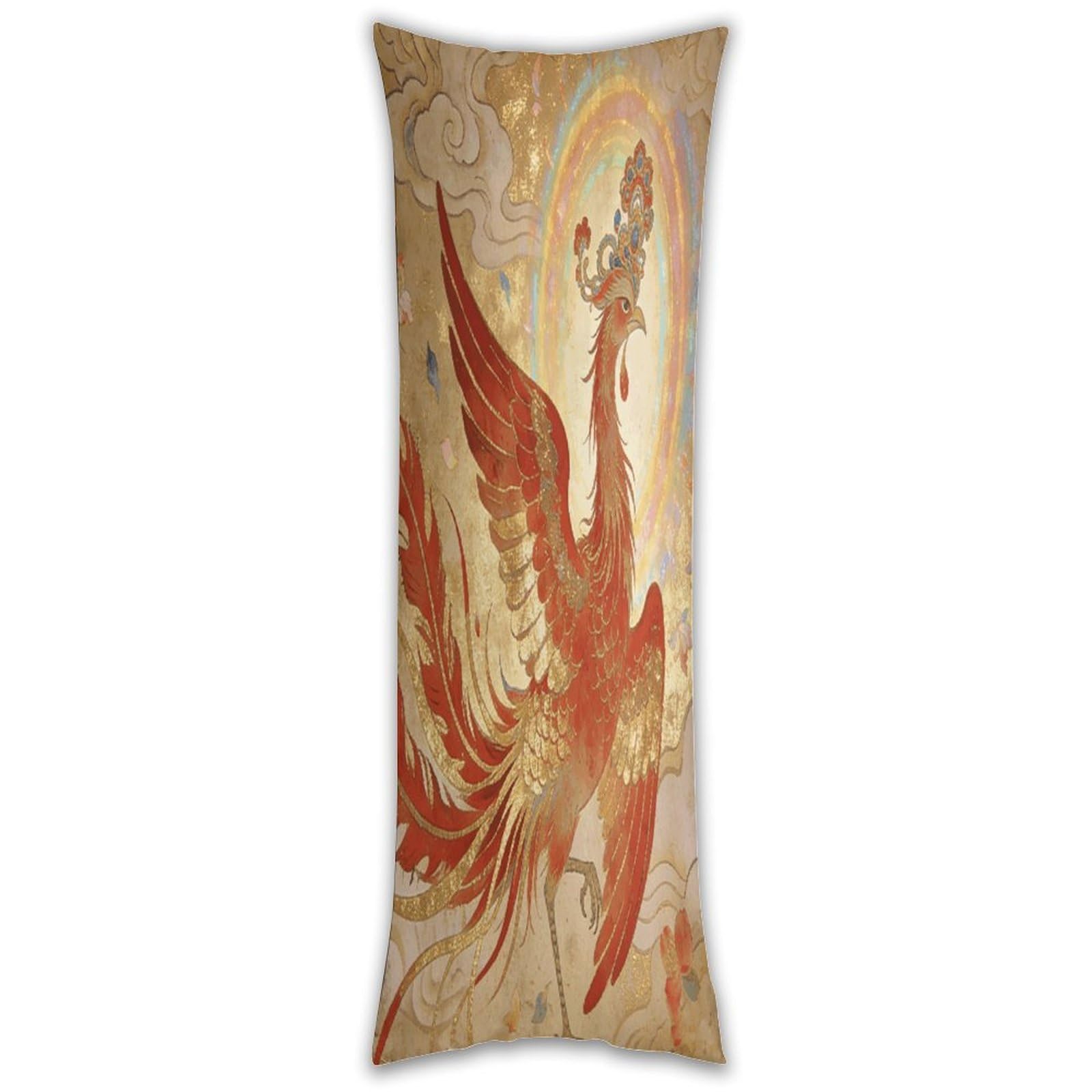 The Phoenix Rests on Clouds Pillow Cases Breathable Vertical Long Pillowcase Body Pillowcase with Hidden Zipper Closure Soft and Cozy Pillow Cover 20x54 Inches for Bedroom Couch