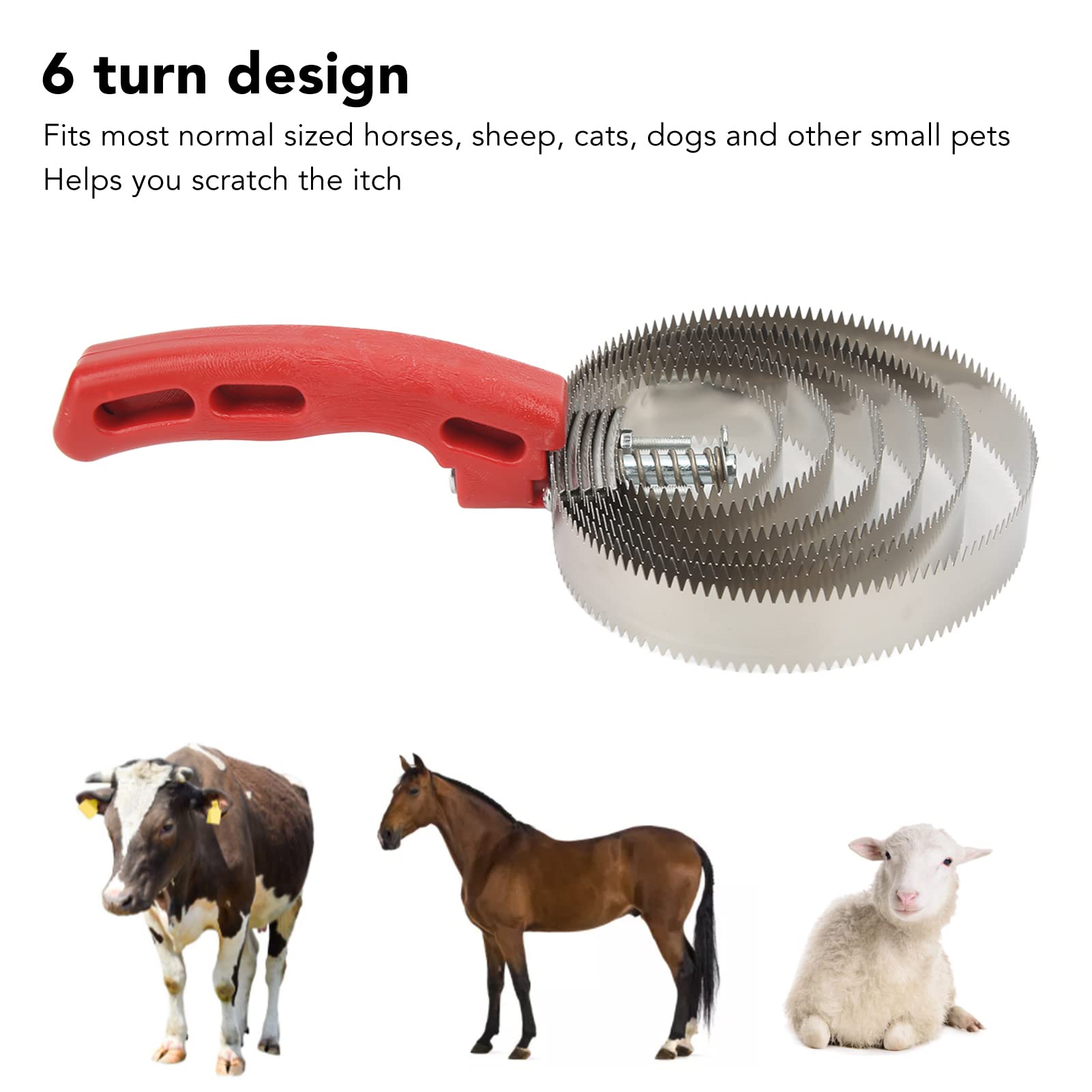 Curry Comb Peigne en Acier Inoxydable pour Chevaux, améliore l'expérience de Modification du rajeunissement des bovins, Un Traitement Doux, pour Les Animaux et Les Animaux, Moutons et bœuf