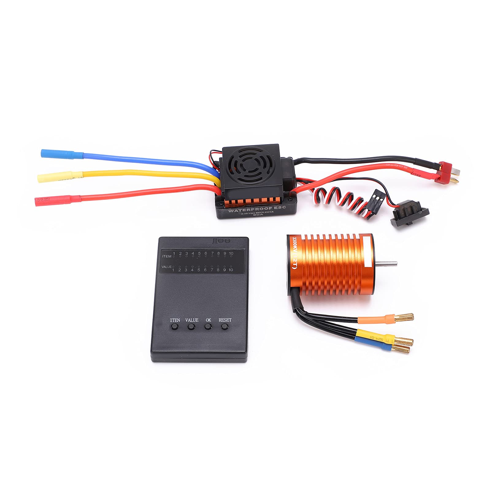 Zestaw Silnika Bezszczotkowego F540 do Samochodów RC w Skali 1/10 | Trwały stop aluminium, wodoodporność 60A ESC, wydajne uzwojenia miedziane, konstrukcja o wysokim momencie obrotowym