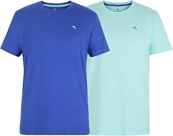 Tommy Bahama - Mens Essential 2 Pack T Shirts, Short Sleeve Crew Neck Stretch Jersey Top for Sleep or Lounge
