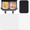 INFRAOVENS Air Fryer Parchment for Instant Vortex Plus XL 8qt ClearCook Airfryer,Paper Liner Air Fryer Accessories for 2 Basket, Dual Basket, Two Drawer Instant Pot Air Fryer with NonStick Liner