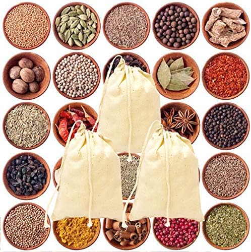 EcoGreenUk Muslin Cotton Drawstring Bags, Reusable Cloth Bags Small, Medium, Large Sizes in Various Quantities (12x17cm_25pcs), Natural