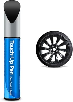 Matte Black Wheel Rims Touch Up Paint for Tesla Model Y 20 Induction Wheels - OEM Touch Up Paint for Tesla Curb Rash Repair Matte Blackfits Model Y 20