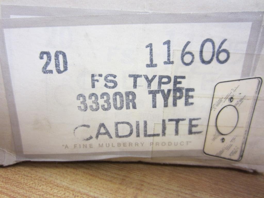 Mulberry 11606 Single Gang Receptacle Cover FS Type 3330R (Pack of 20)