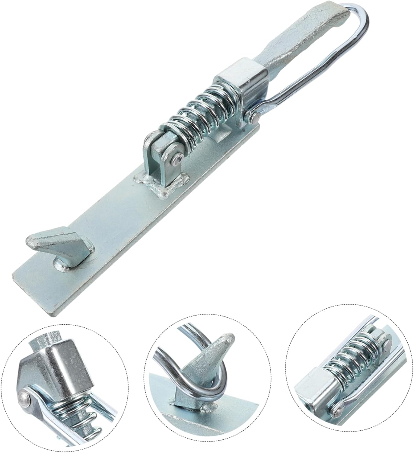 Carriage Spring Hasp Heavy-Duty Carbon Steel Trailer Door Lock Versatile Secure Buckle for Truck and Trailer Easy to Install Cargo Security