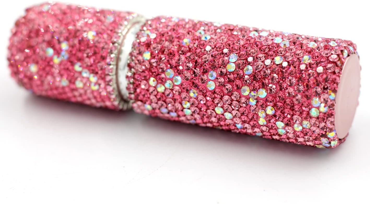 Rhinestone Empty Portable spray bottle, cosmetic Perfume spray bottle essential oil bottle glass perfume bottle 10ML (Pink) image 5