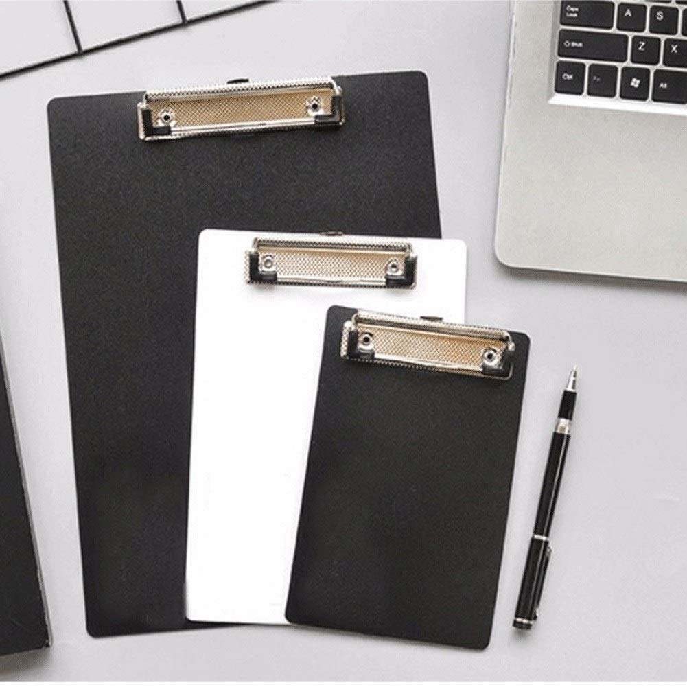 Presse-papiers de fournitures de Bureau Clip di plastica a Forma di Lettera con Clip a Basso Profilo (Confezione da 10) Clip à Profil Bas Durable (Color : Black, Dimensione : A5)