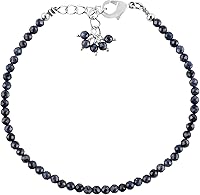 Vista 69 de Natural Gemstone Micro Round Beads Dainty Choker Bangle Bracelet, Handmade Jewelry for Women, Healing Chakra Crystals Silver Plated Chain 8 inch