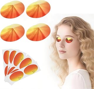 50Pairs(100pcs) See-Through Disposable Eye Protection Cones for Sun Tanning Beds Tanning Eye Protection Stickers 100% UVA/UVB Protection