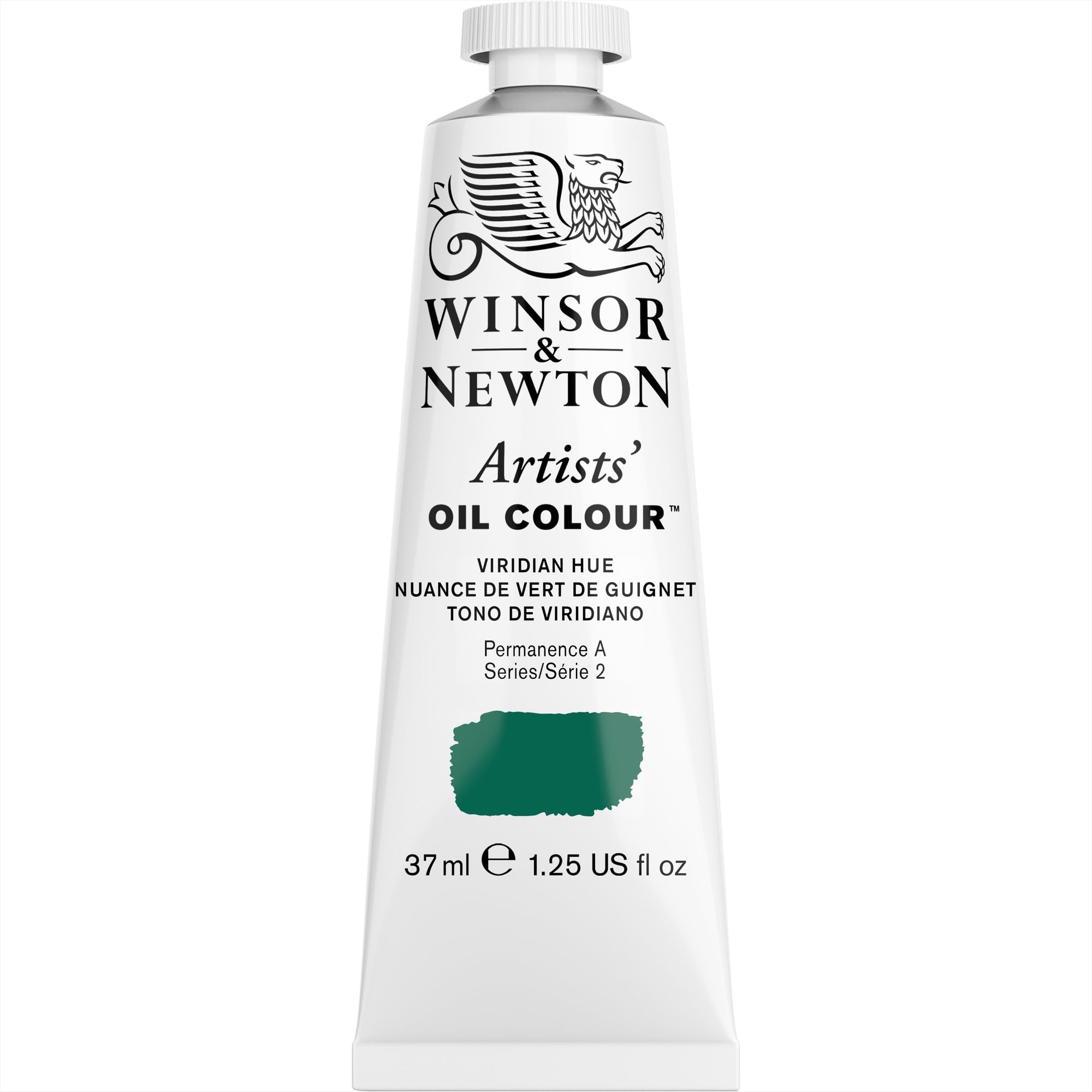 Winsor & Newton 1214696 Artists' Oil Colour, Professional Oil Paint with Maximum Pigmentation and Lightfastness - 37ml Tube, Viridian Hue — image 1