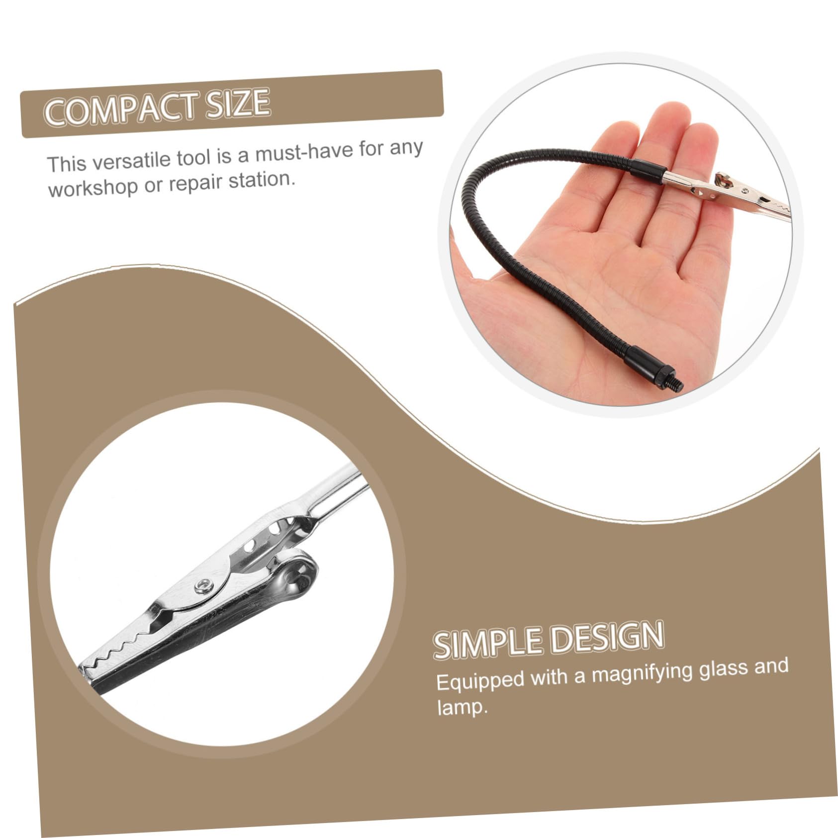 COSMEVIVI Alligator Clamp Wire Holder for Soldering Adjustable Soldering Station Clamp Magnifying Glass Lamp Base Easy Install Tool