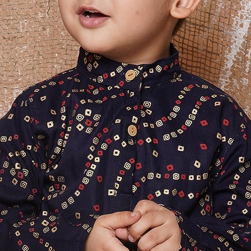Image of AJ DEZINES Kids Ethnic Wear Pure Cotton Dhoti Kurta Set For Boys