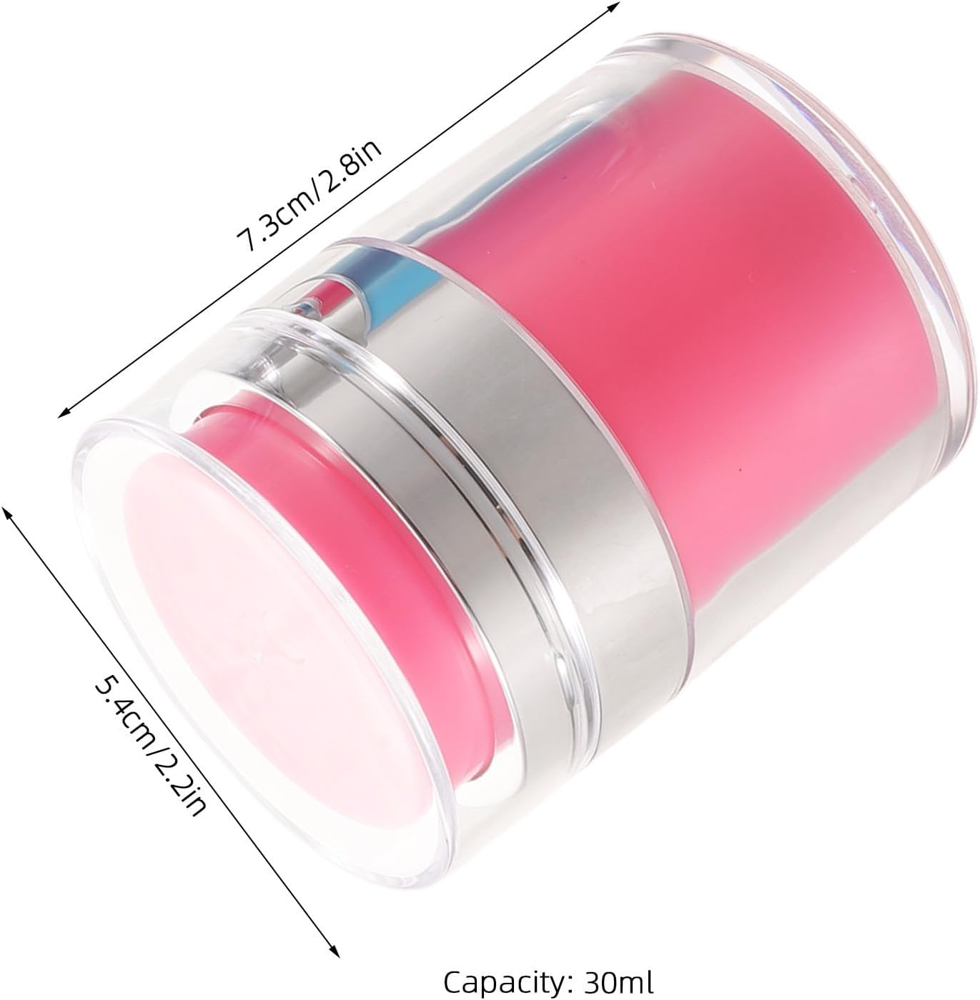 2pcs 1 Oz Refillable Makeup Pump Container with Precise Dispensing Control, Ps Material Gel Cream Holder for Skin Product Storage, Portable Beauty Bottle Suitable for Home