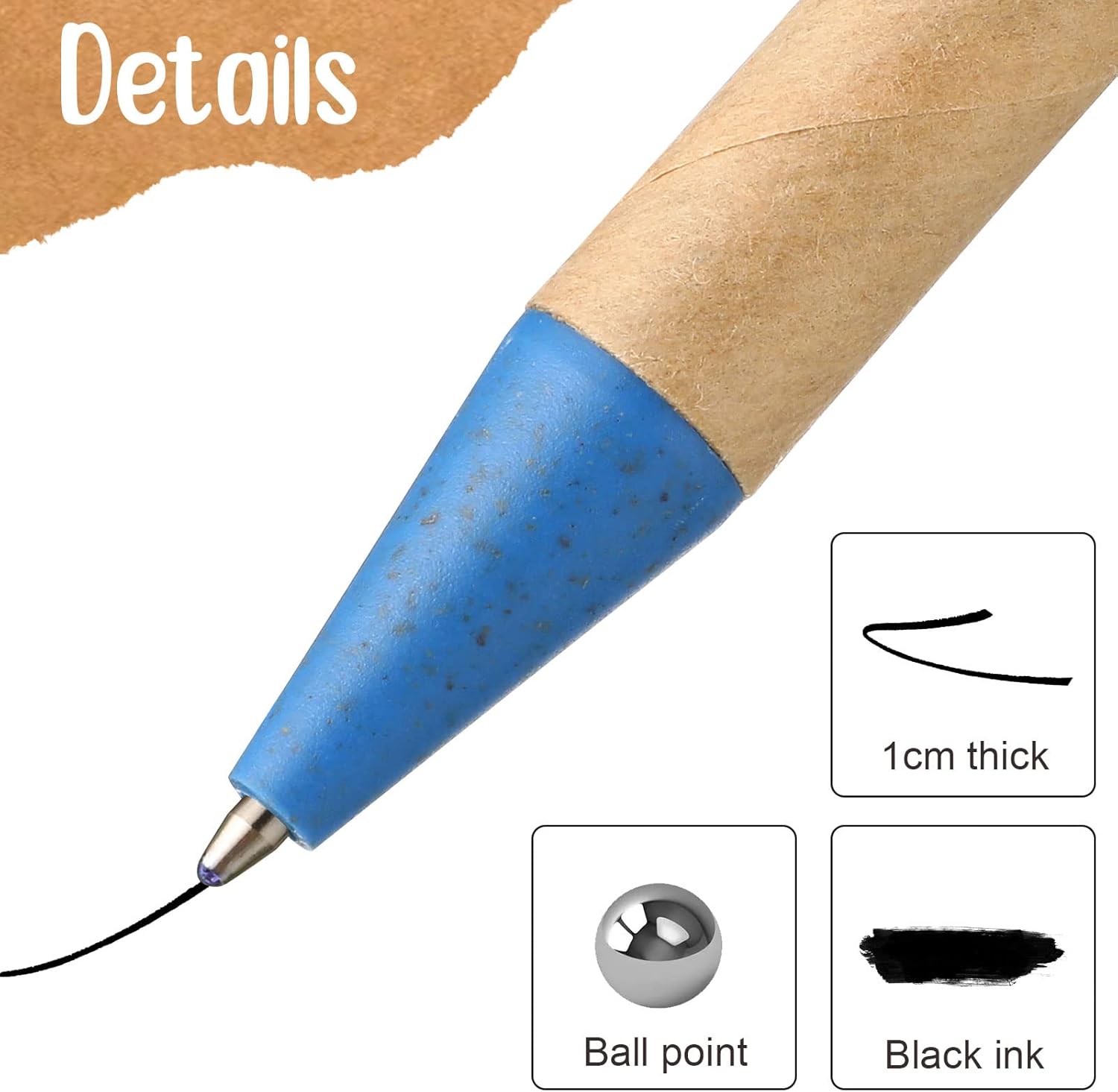Epakh 150 Pcs Friendly Pens Retractable Ballpoint Pens Medium Point Black Ink Click Pens Straw Ballpoint Pen for Journaling Writing Office Supplies Products