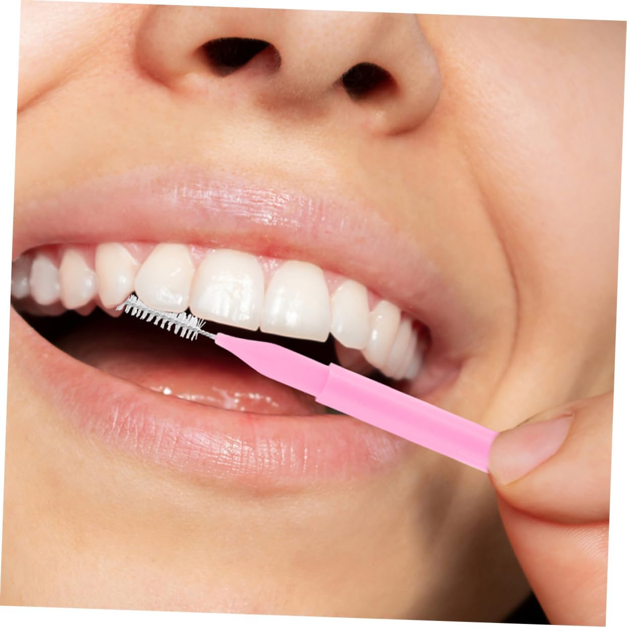 200pcs Pink Interdental Brush Cleaner for Oral Care Ergonomic Tooth Flossing Tool with Gentle Bristles Reusable Portable for Plaque Removal and Gum Protection