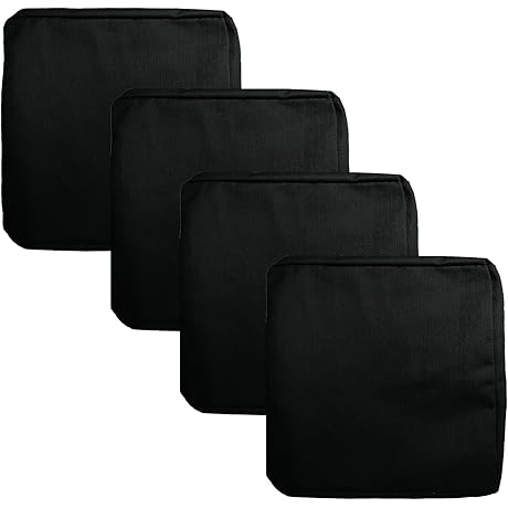 FLYMEI Sofa Cushion Covers 24x22x4, Premium Black Cushions Water Resistant Only