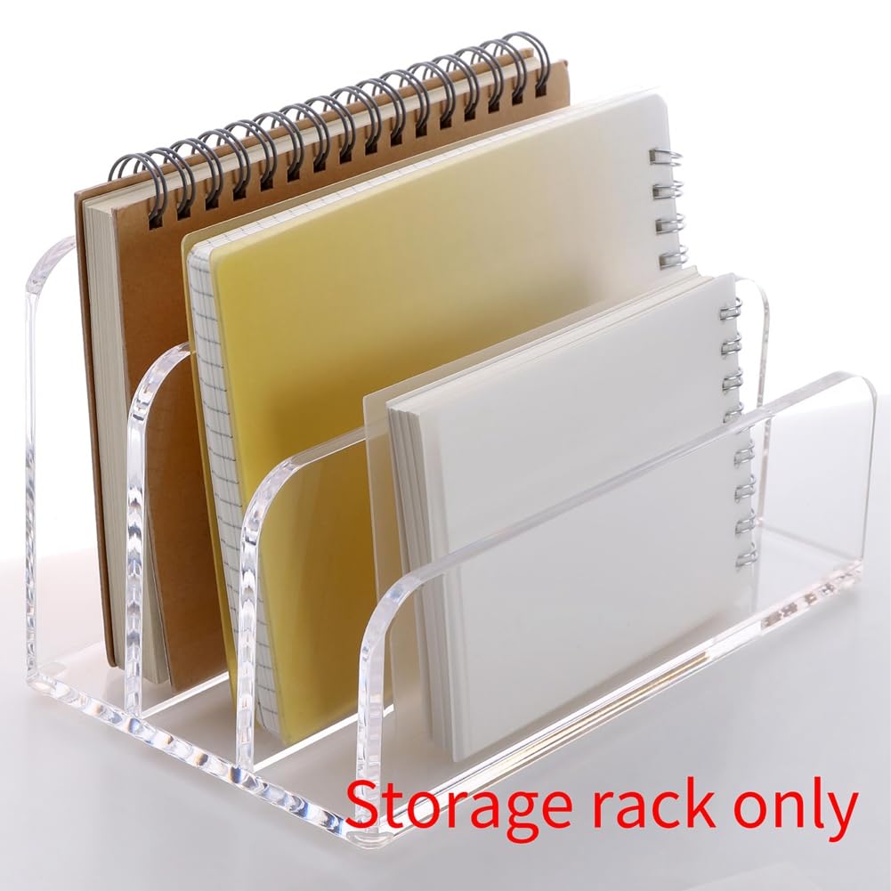 Organizador de Escritorio Acrílico con 3 Compartimentos, Portacartas Vertical y Clasificador de Archivos