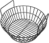 Charcoal Ash Basket for Large Big Green Egg Grill, Heavy Duty Porcelain Steel Fire Basket also Fits Kamado Joe Classic, Compatible with Pit Boss, for Louisiana Grills, for Primo Kamado Grill, Fits