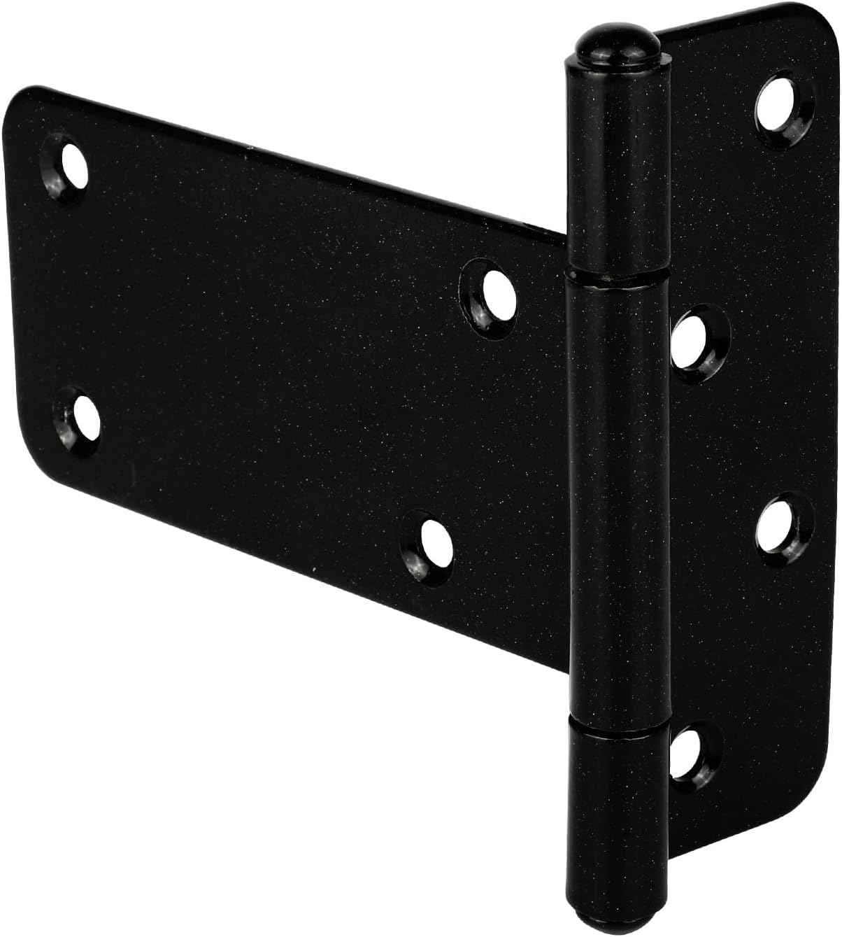 5 in T-Strap Heavy Duty Gate Hinges 260 Lbs Capacity,4 Pack Extra Thick Shed Door Tee Hinges, Black Wrought Hardware for Wooden Fences, Barn Door, Screws Included (Patent Pending)