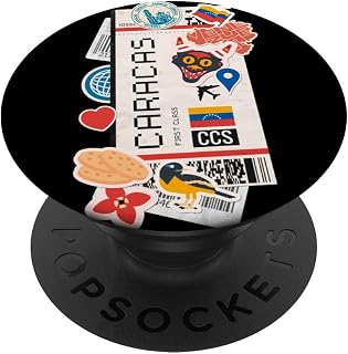 Airport and Airline Tags - Boarding Pass of Caracas PopSockets Standard PopGrip