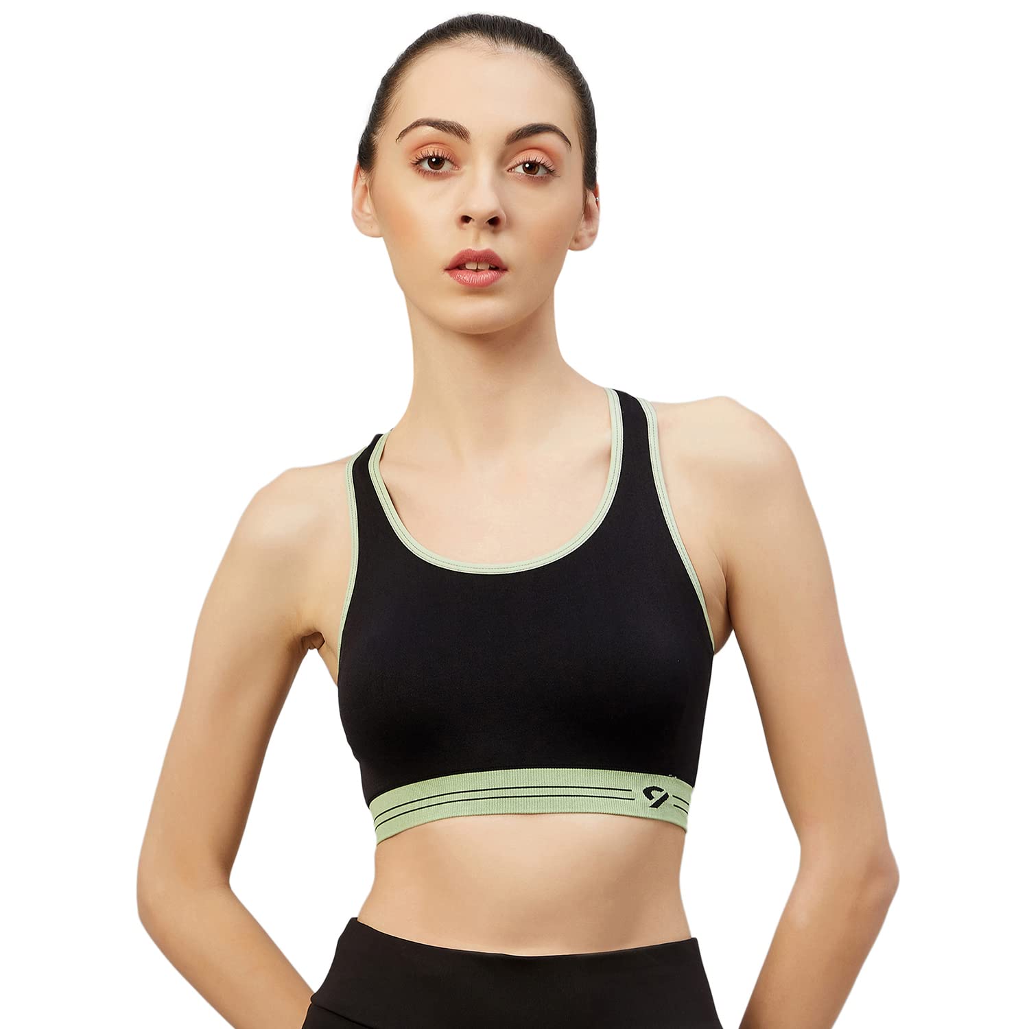c9 airwear Solid Girls Sports Bra for Yoga wear/Gym wear (M, Black)-picture-45