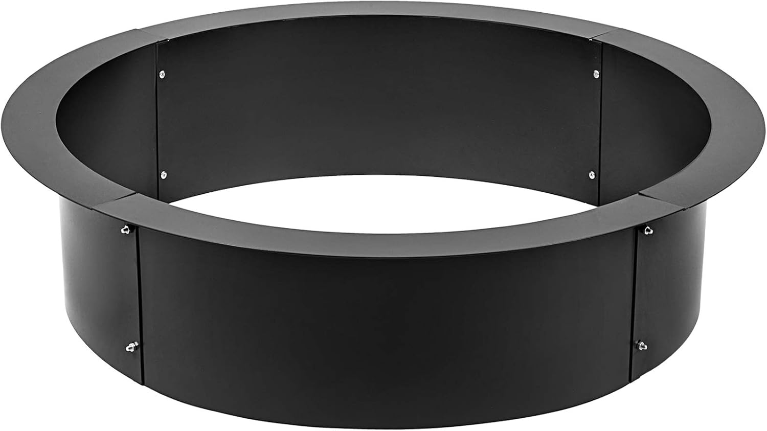 VEVOR Fire Pit Ring 45 Inch Fire Pit Pan Fireplace Ring Solid Steel