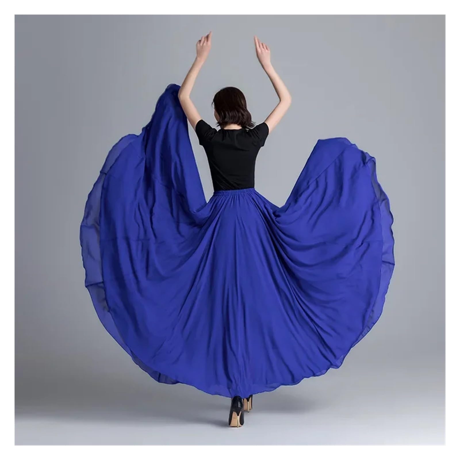 Gonna da ballo for donna in chiffon di poliestere spandex